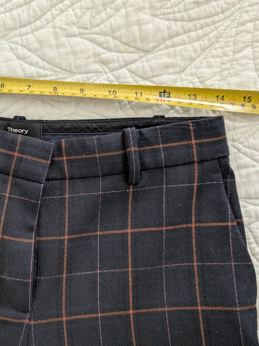 Theory Mid Rise Straight Leg Trousers Dress Pants - Picture 6 of 7